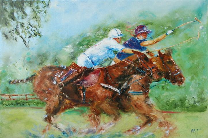 2000 sold. Polo VIII. 60х90 cm. oil on canvas Small